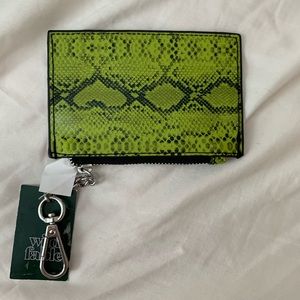 Neon Green Wild Fable Card Holder Key Chain